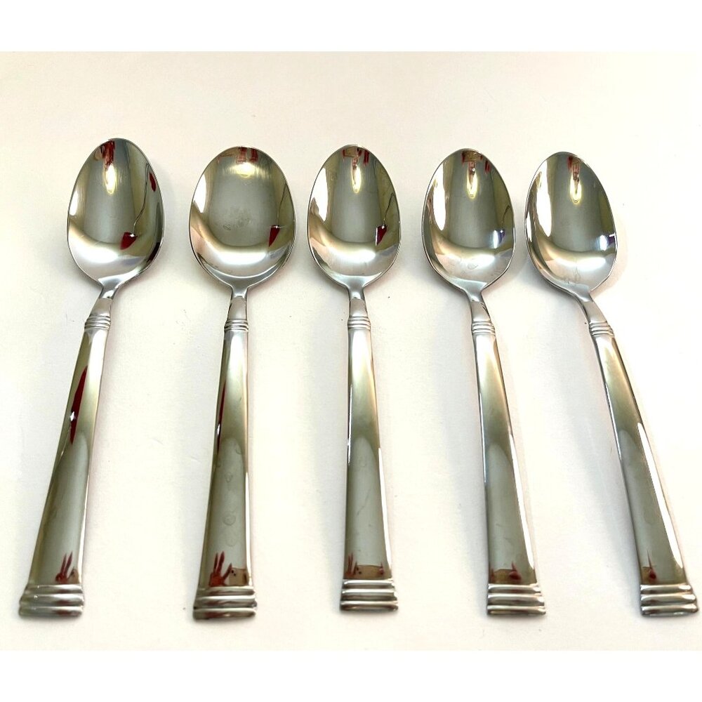 PARADISE by Towle Living Collection Stainless 18/0 Teaspoon Lot of 5